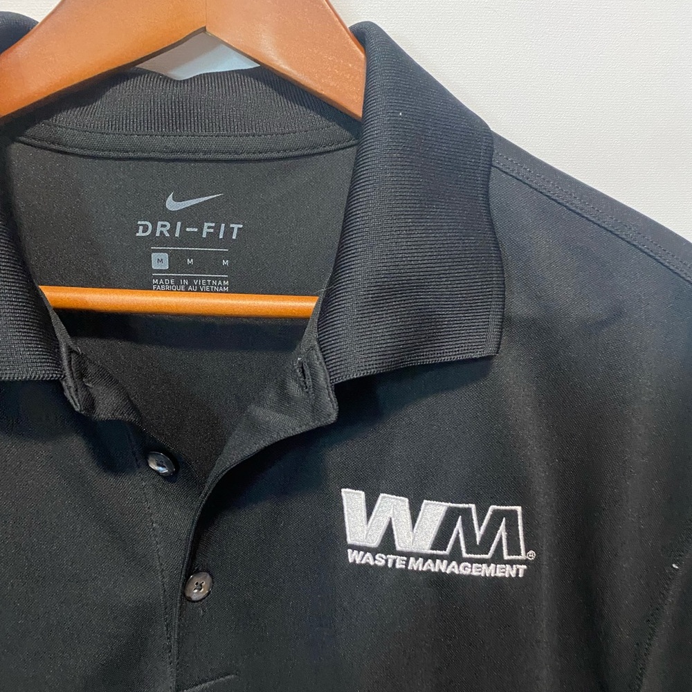 Waste Management NEW Nike Black Dri-FIT Polo Shirt